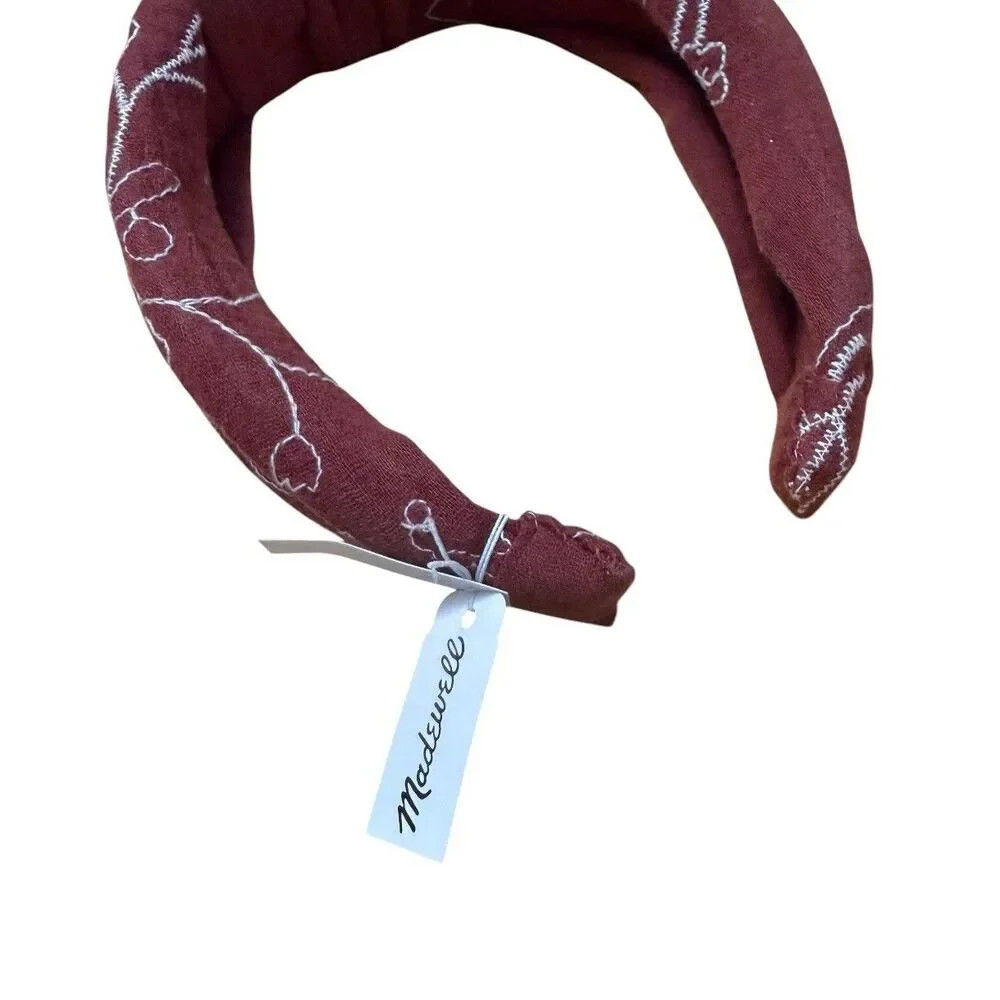Madewell Women’s Floral Knotted Covered Headband Salvaged Barn AC154 NWT